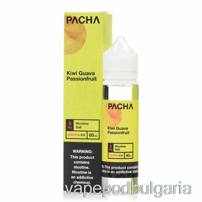 Vape 10000 Дръпки киви гуава маракуя - пача - 60мл 0мг
